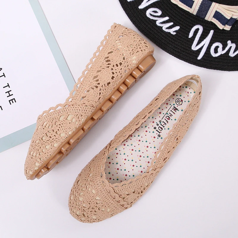 2019 г. женские балетки на плоской подошве из сетчатого материала с мягкой подошвой