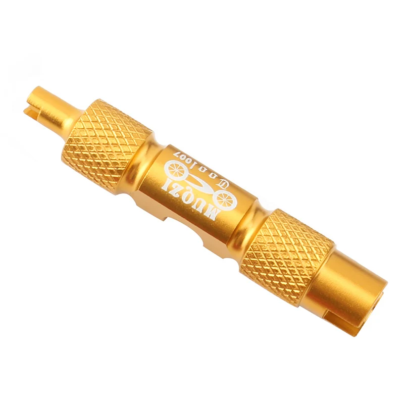 Gold MUQZI Многофункциональный гаечный ключ для велосипеда, инструмент для разборки сердечника клапана, красивый рот, французский клапан, трубка для удаления шин с двойной головкой - Цвет: Gold
