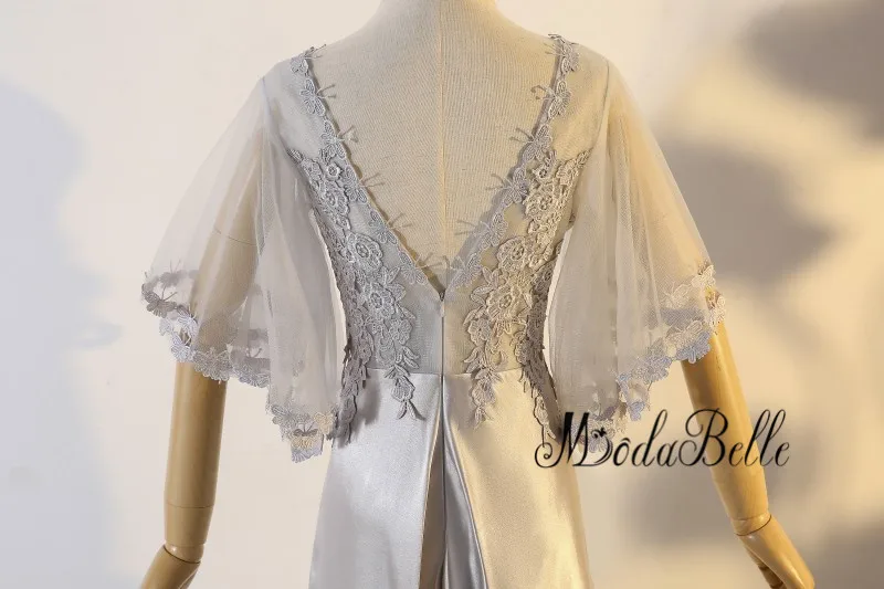 Modabelle/элегантное кружевное платье для выпускного вечера с бабочками серые