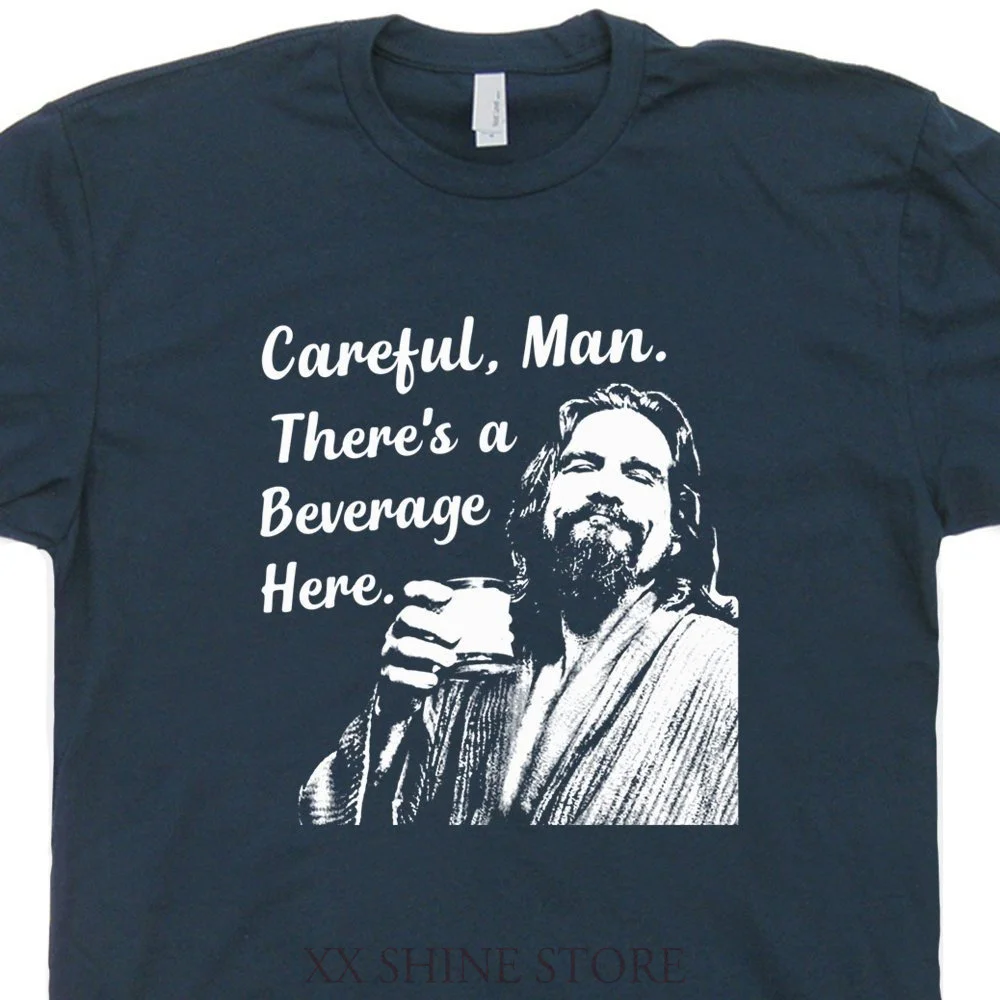 Футболка большого размера с надписью Lebowski забавная Мужская футболка со спиртом