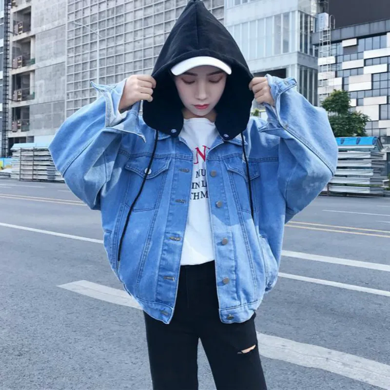 Vefadisa Vintage Denim Jacket Women 2018 New Spring Short Outerwear and Coat Full Sleeve Tops Loose Jeans AD658 | Женская одежда