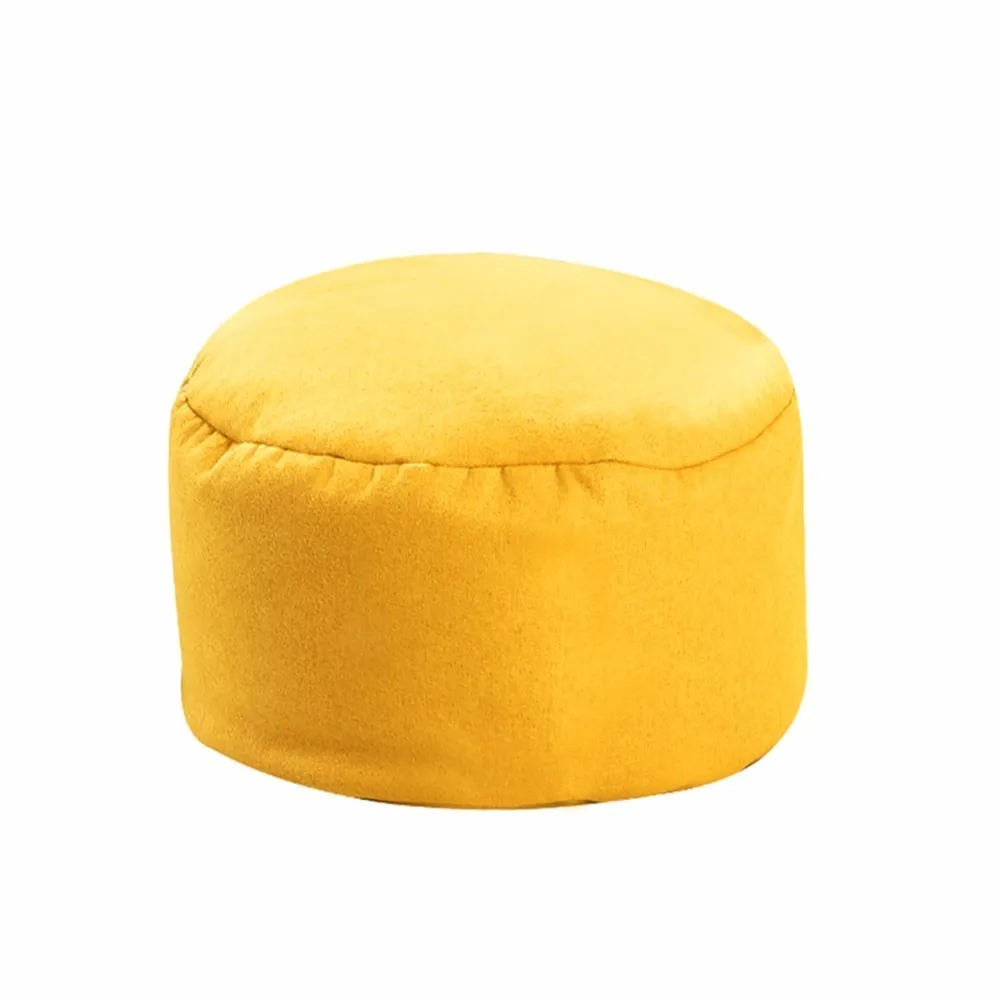 Yellow Подставка для ног табурет круглый мягкий пуфик сиденье прекрасный твердый пуфик-табурет 5 деревянных чехлов для стульев гостиной современный табурет для ног - Цвет: Yellow