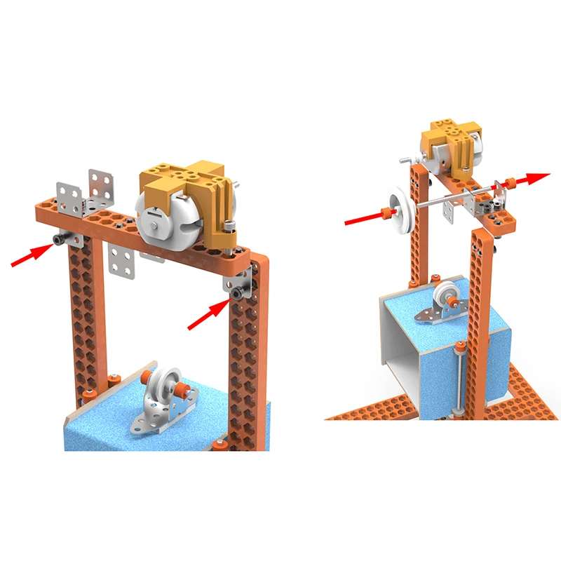 Вынос руля строительные блоки научная игрушка DIY Лифт детская умная обучающая
