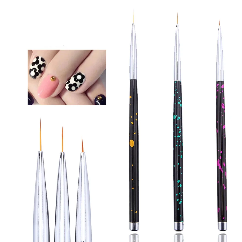 3 шт./компл. 15 см акриловых ногтей точки лайнер Ручка Nail Art живописи рисунок линии