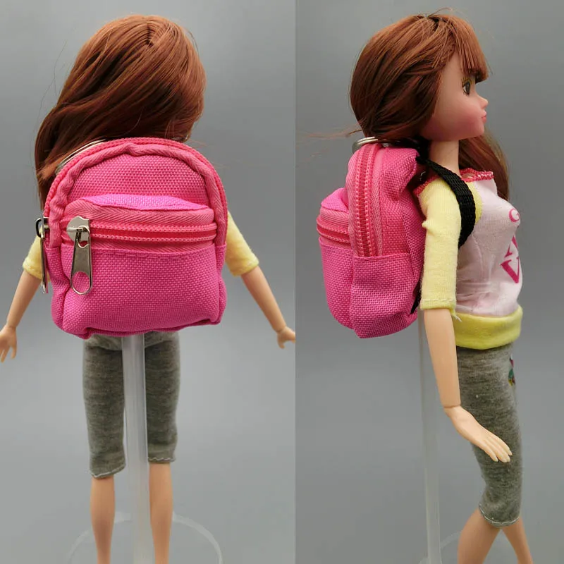 Однотонный модный рюкзак для кукол 1:6 куклы Blythe Барби кукольный домик 1/6