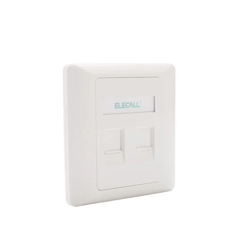 Электрический 2 порта RJ45 Сетевая розетка настенное крепление настенная пластина