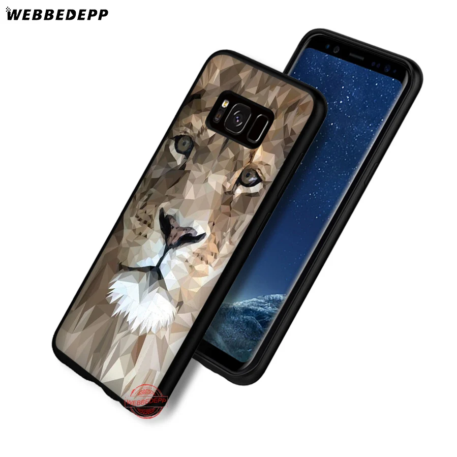 WEBBEDEPP большой лев на камне снег мягкий чехол для Samsung A6 A7 A8 A9 J6 2018 S6 S7 S8 S9 S10E S20 ультра