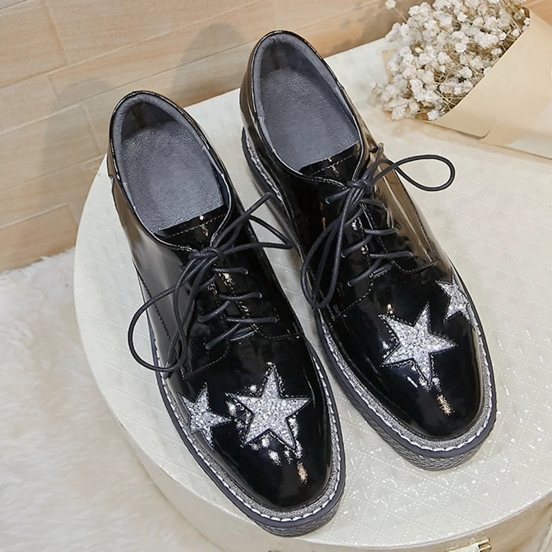 Размера плюс 42 женские ботильоны из натуральной кожи на шнуровке Обувь плоской