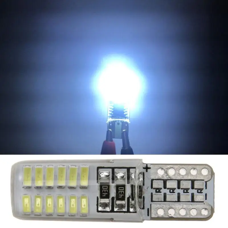 100 шт. Новый Автомобильный светодиодный T10 194 W5W Canbus t10 24SMD 3014 Светодиодный w5w