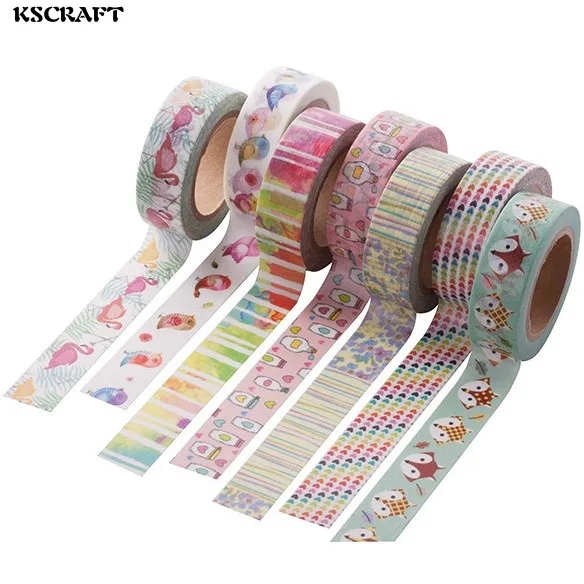 

KSCRAFT 15mm*10m Adhesive Tape for Scrapbooking DIY Craft Sticky Deco Masking Japanese Paper Washi Tape Merry Christmas
