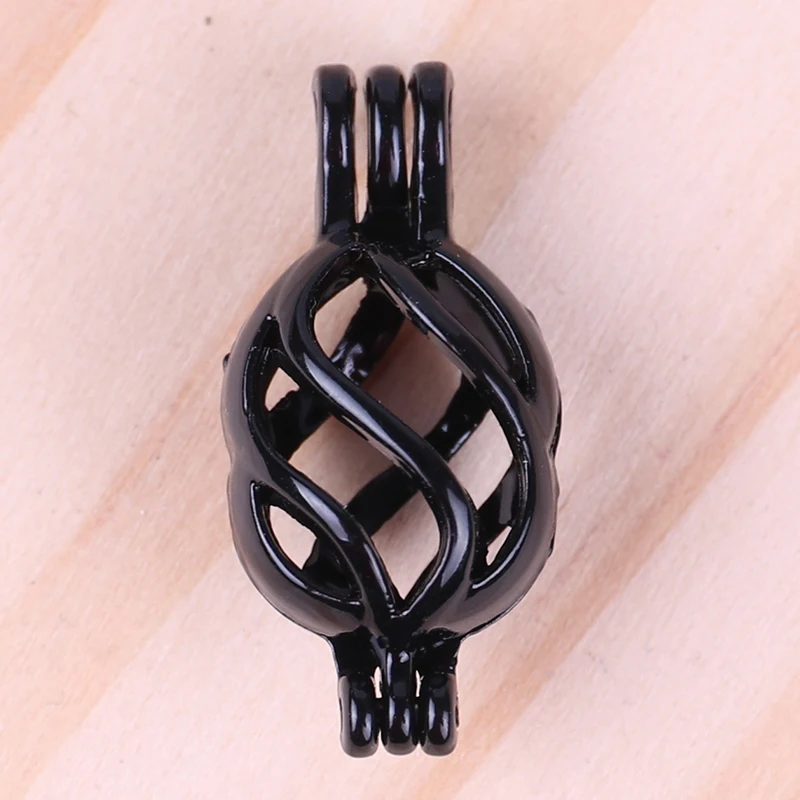 Оптовая Продажа Черный ароматерапия Pattern Шарм Подвеска полые медальон Essential