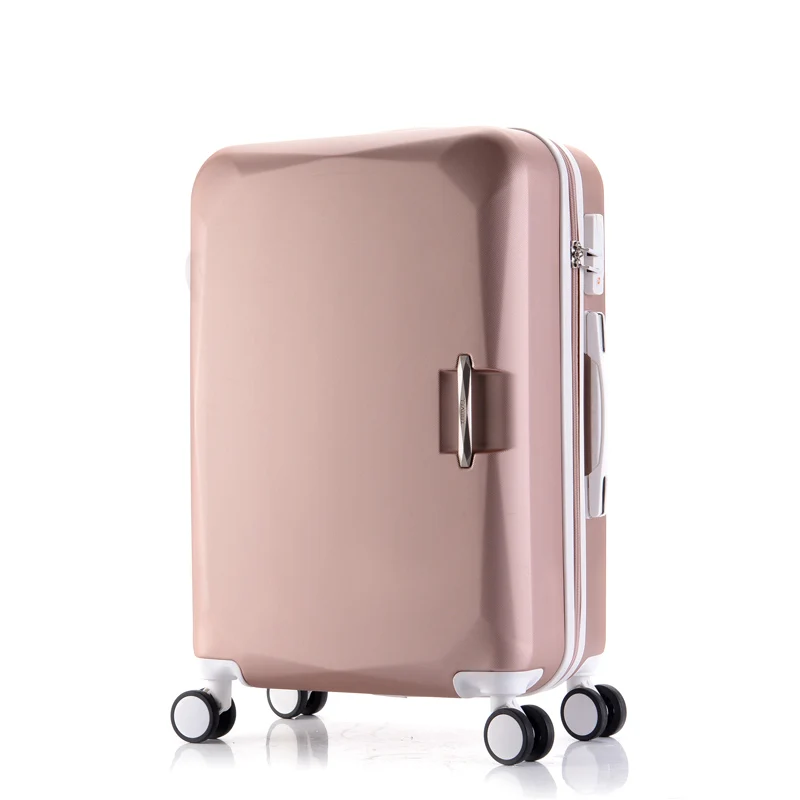 20''carry on багаж дорожная тележка чемодан spinner колеса 26 дюймов Большая сумка чемодан Новая мода кабина чемодан унисекс сумка - Цвет: rose gold