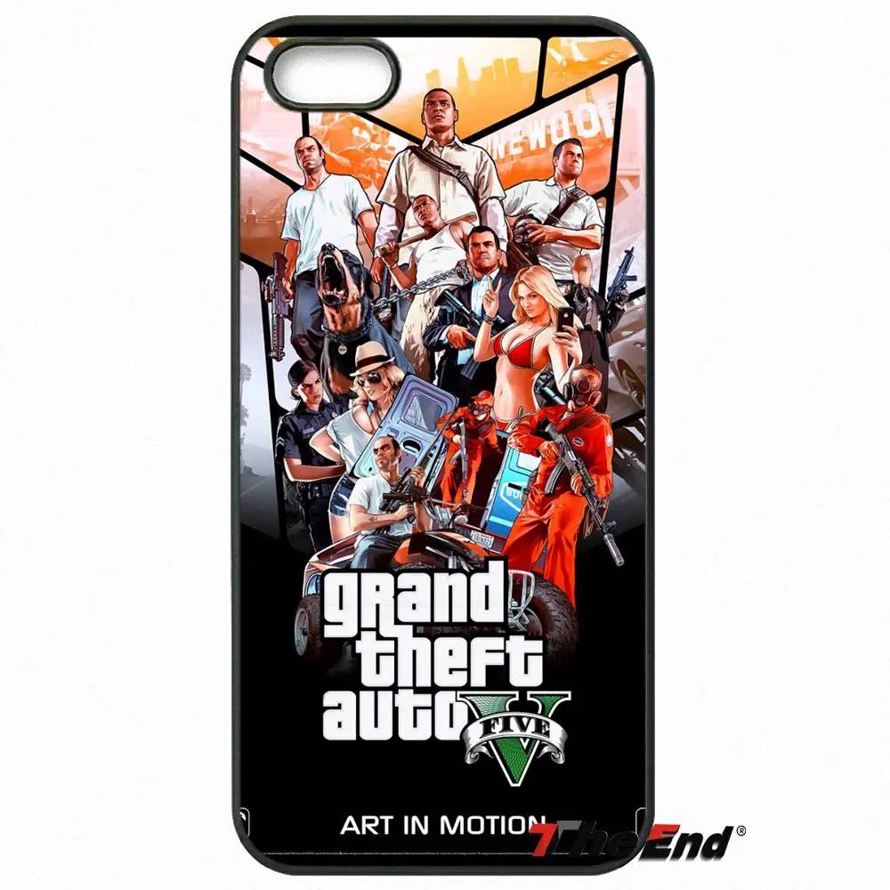 Чехол для телефона GTA San Andreas Grand Theft Auto 5 V iPhone X 4S 5C SE 6 6S 7 8 Plus Samsung Galaxy Core Prime Alpha|case for