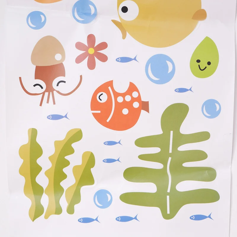 Одежда с рисунком рыбки на океан растение настенный наклейки для украшения