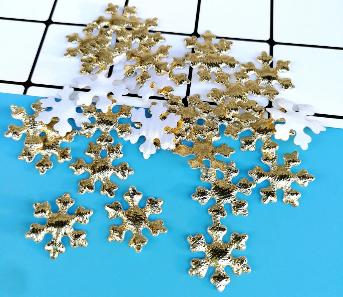 2.5cm about 100pcs 1 пакет конфетти в форме снежинок украшения для рождества белая Рождественская елка Декор рождественские вечерние украшения для дома - Цвет: 2.5cm about 100pcs