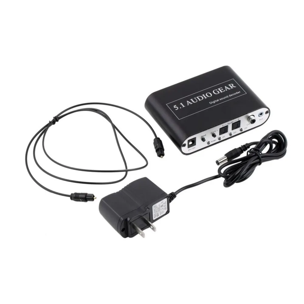 Spdif/5 1/2 1 канал Ac3/dts цифровой аудио конвертер шестерни объемного звука Дешифратор