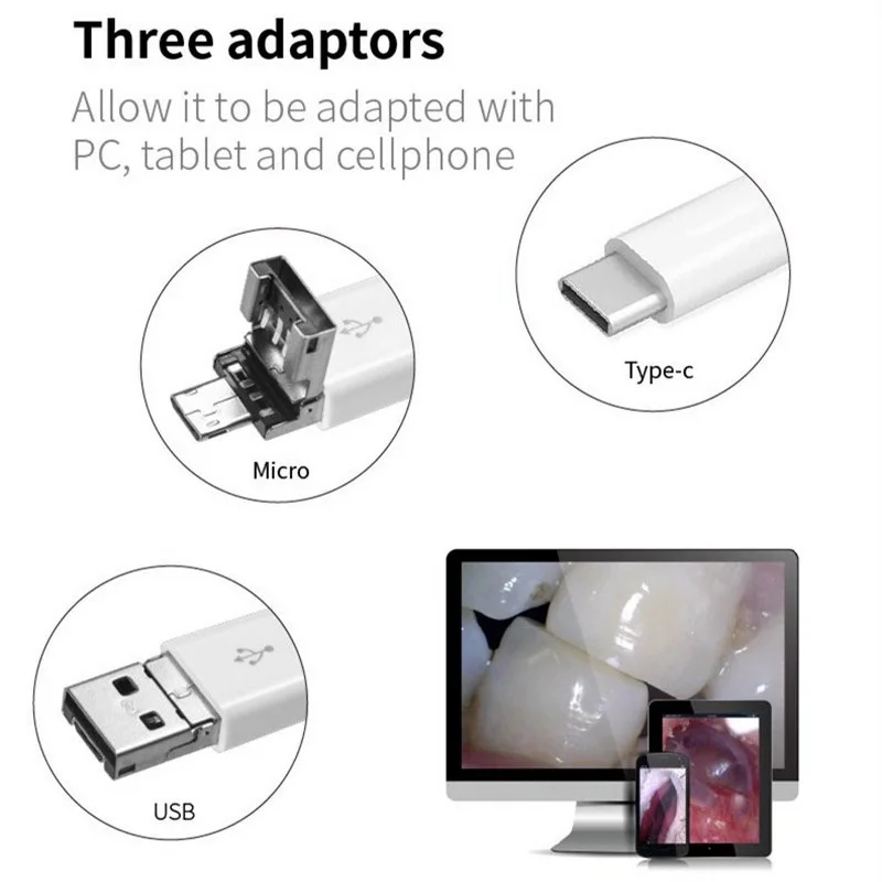 USB беспроводной Wi-Fi HD интраоральный эндоскоп стоматологическая камера светодиодный световой осмотр для стоматологического видео 4,5 мм для чистки ушей стоматологические инструменты