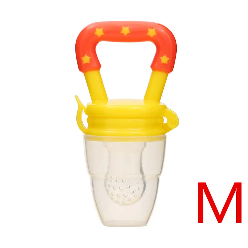 yellowM От производителя, гелевая соска Lebao для фруктов и овощей, мешок для укуса Bingle, сумка для детского дополнительного питания - Цвет: yellowM