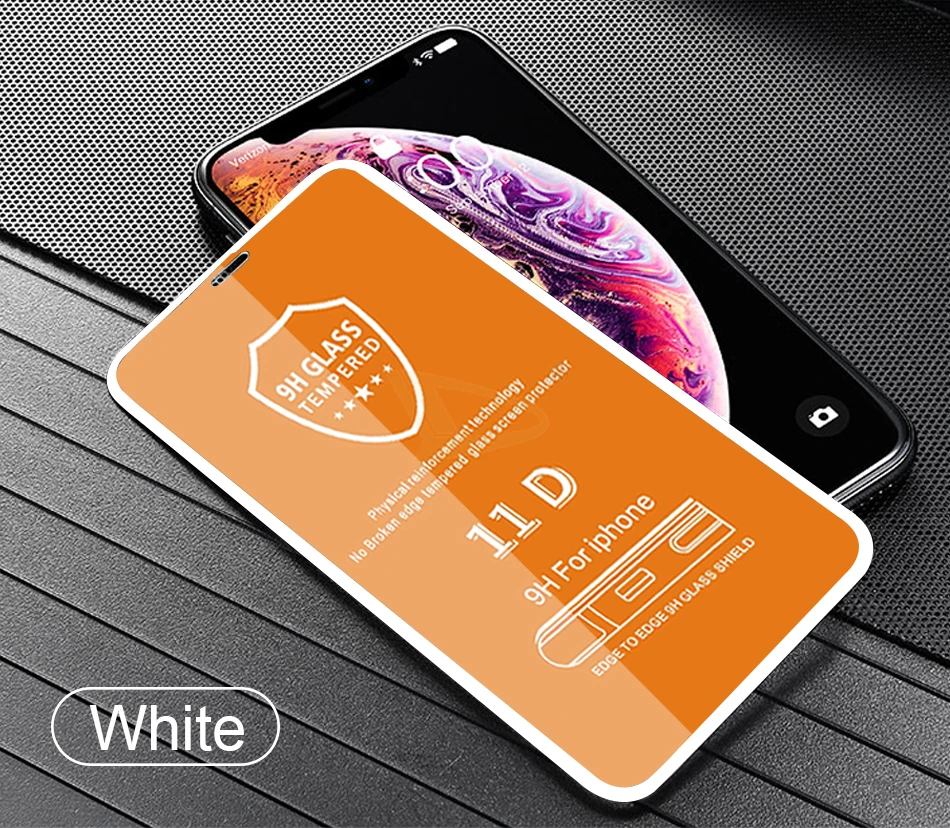 11D полноэкранное Защитное стекло для iphone X XR XS Max Edge Cover Защитная пленка для iphone 6 6s 7 8 PLus закаленное стекло