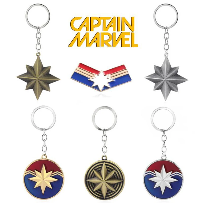 Бесплатная доставка действие Ms Marvel Pin металлический брелок Подвески Супер герой