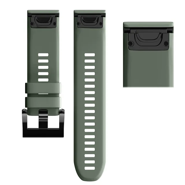 Army Green 26 22 мм ремешок для наручных gps-часов Garmin Fenix 5X, 5X3 3 HR для Fenix 5X плюс S60 часы, быстросъемный силиконовый легко регулируемый ремешок для наручных часов - Цвет: Army Green