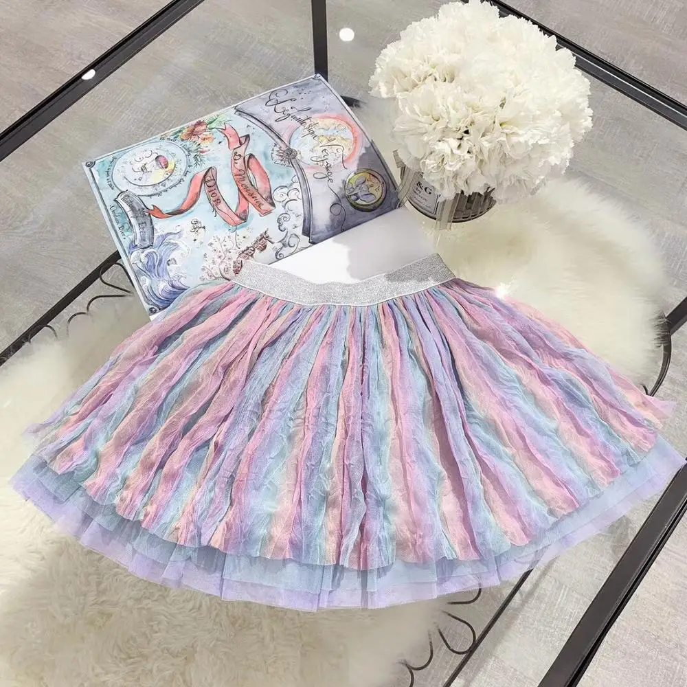 Новинка сезон осень разноцветные юбки-пачки принцессы для девочек Милые пляжные