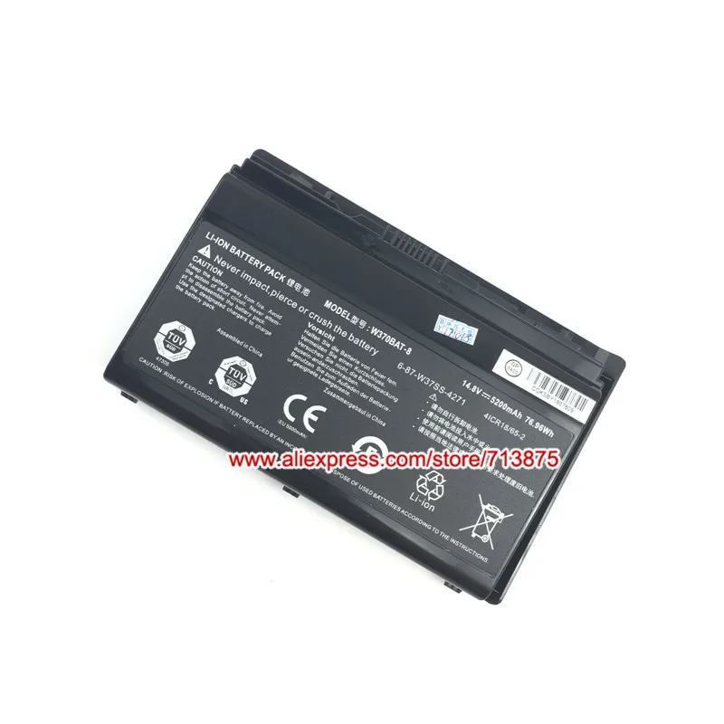 Натуральная W370BAT-8(SIMPLO) 6-87-W37SS-427 W350ET Батарея для Clevo W370ET W350ST W350ETQ W370SK K590S K650C K750S W35XSS-370SS