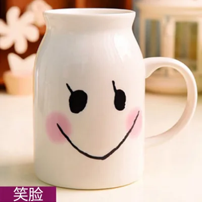Керамическая кружка со смайликом кофейная чашка с героями мультфильмов милые