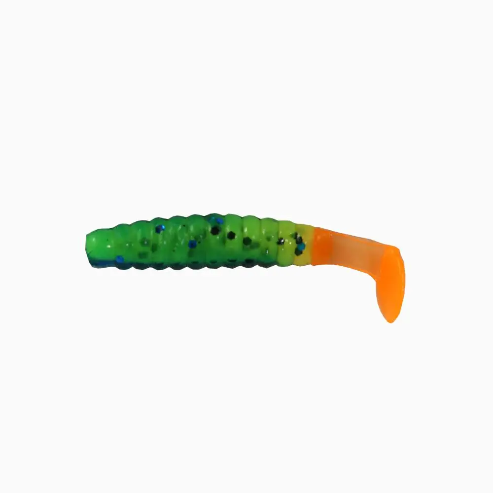 BassLegend-Fishing T тип хвост мягкая пластиковая приманка для окуня Grub Бас Приманка 40 мм/1 г - Цвет: 05