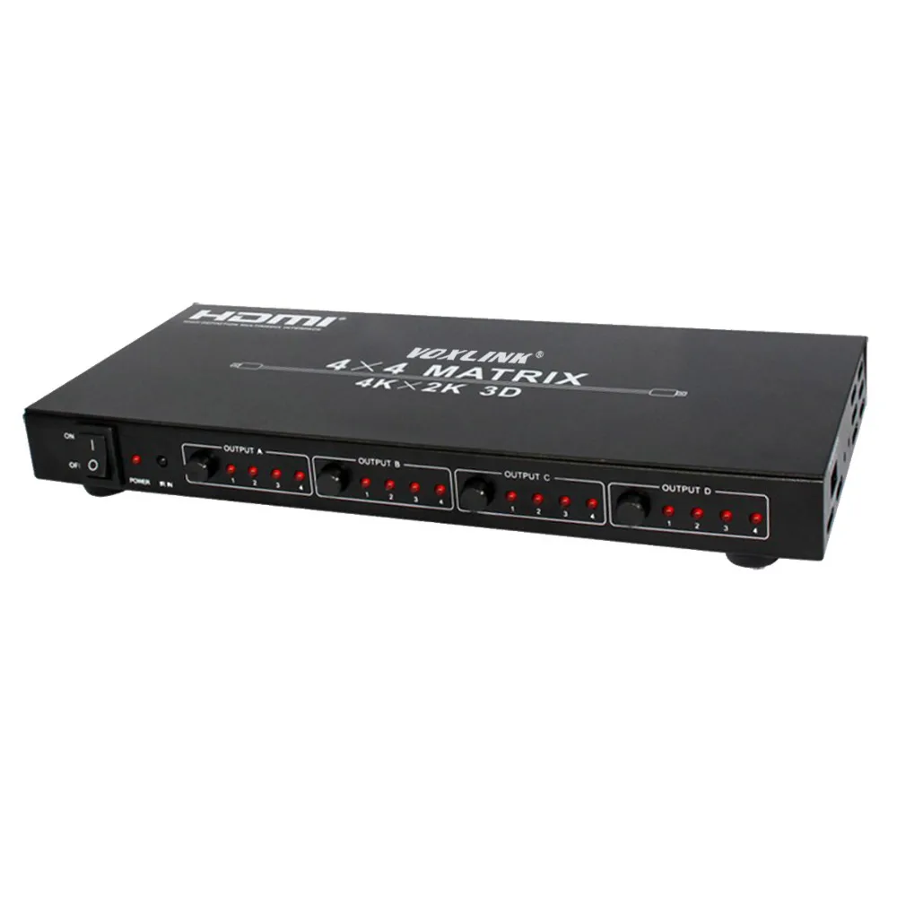 Качество 4x4 HDMI1.4 матричный коммутатор 4 в из HDMI Splitter Full HD 1080 P К x 2 3D HDTV видео аудио