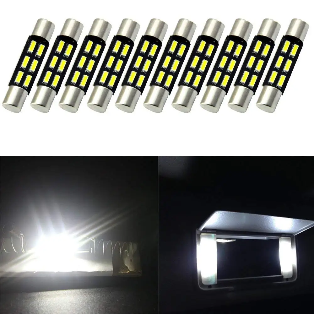 10 шт./лот 28 мм 31 белый 4014 6SMD 6641 6612F Автомобильные светодиодные гирлянды для