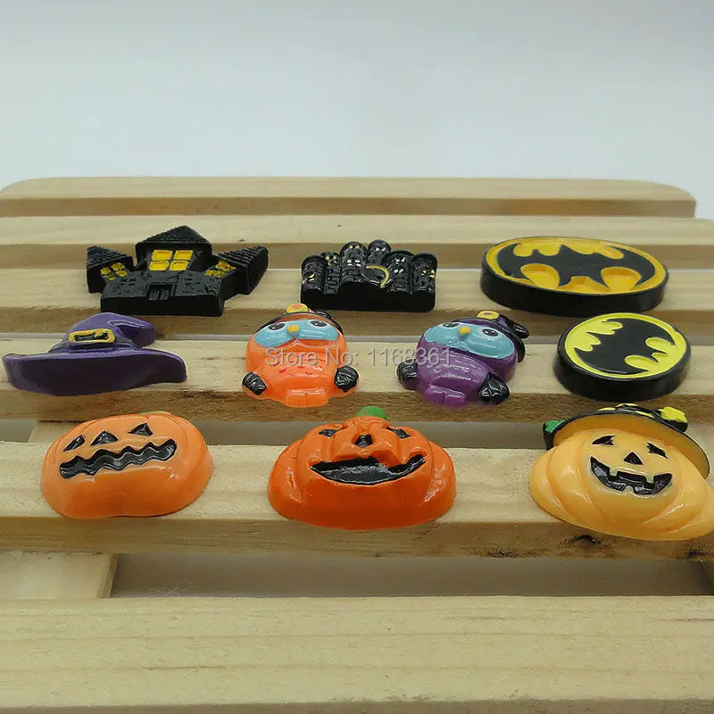 5 шт./лот резиновый плоский тыквенный домик для Хэллоуина летучая мышь Сова Тыква