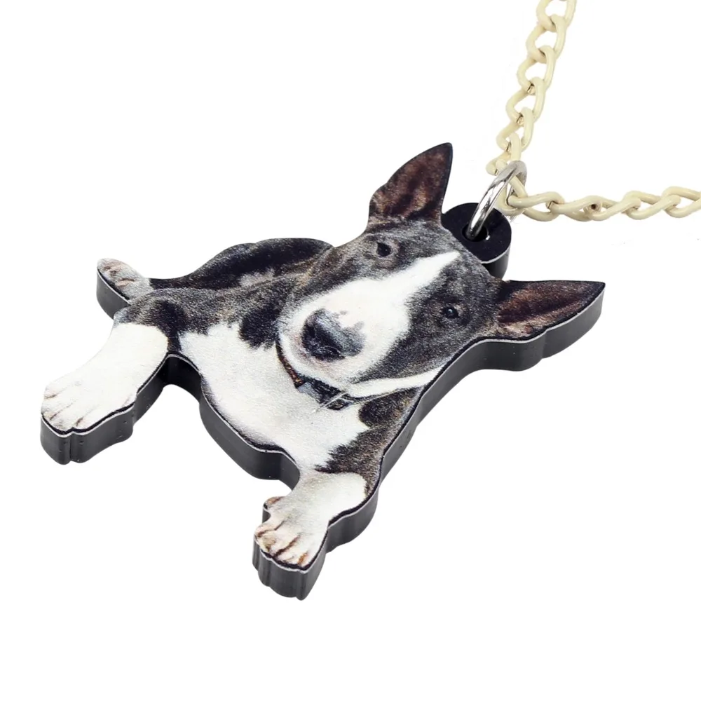 Акриловое ожерелье с подвеской в виде американской собаки