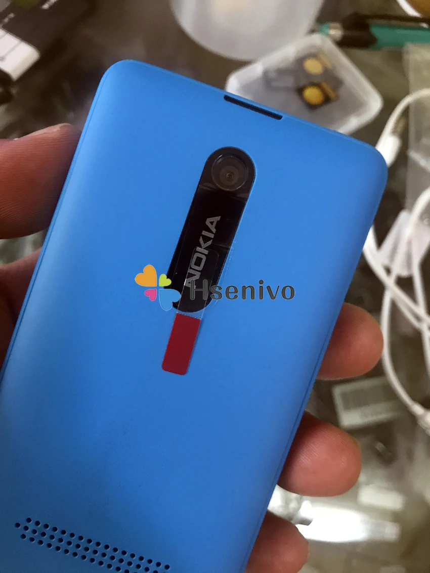 210 Nokia Asha 210 разблокированный GSM 2,4 ''две sim-карты 2MP QWERTY клавиатура только на английском языке телефон Восстановленный