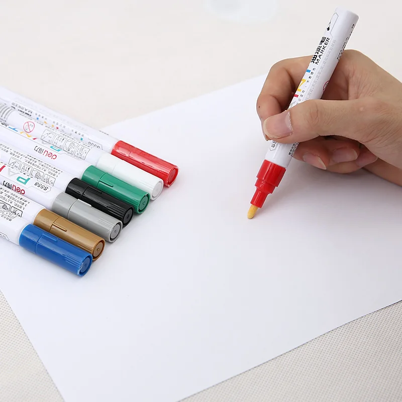 Deli перманентные маркеры 1 шт. для белой краски ассорти цветов канцелярские товары