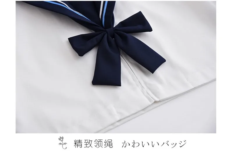 

New Japanese School Girls Jk Skirt Suits Student Uniform Long Sleeve Cute Sailor Collar Bowtie Shirt Pleated Lolita Skirt Sets