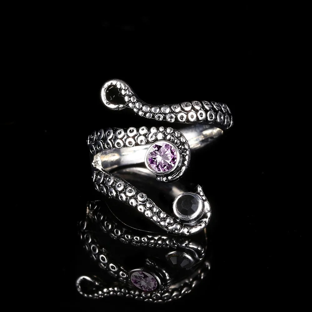 Дропшиппинг щупальца осьминог кольцо соблазнительное в древнем покрытии Черный