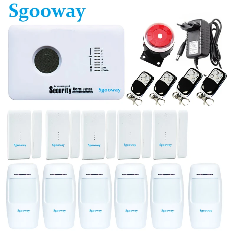 Set G Sgooway приложение GSM сигнализация Русский Английский Испанский Польский беспроводная домашняя охранная сигнализация GSM сигнализация - Цвет: Set G