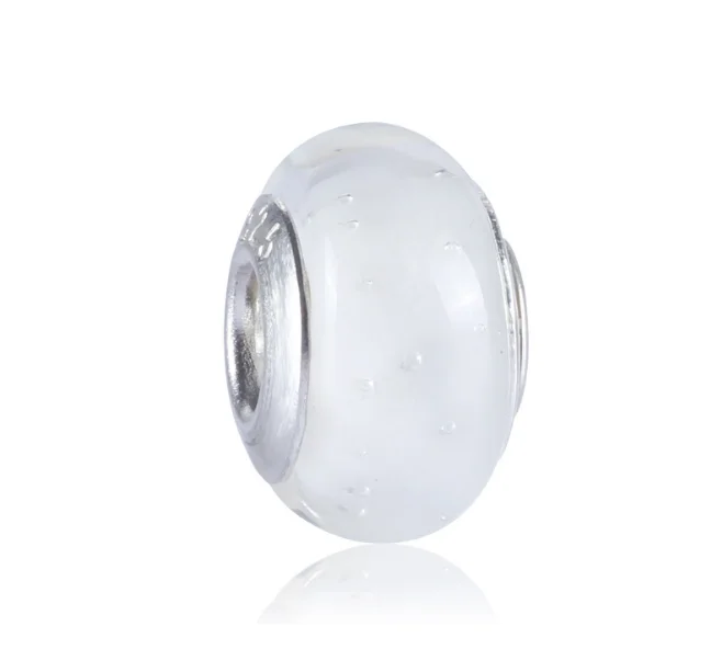 Fit Pandora очаровательные серебряные 925 оригинальные бусины для изготовления ювелирных изделий на День святого Валентина Joyas Mary Poppins Bijoux A-018 - Цвет: Белый