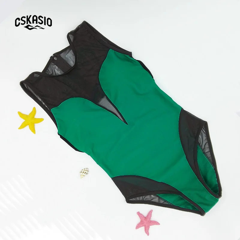 Слитный купальник 2017 сетчатый женский высокого качества прозрачный монокини с