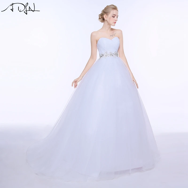 Свадебное платье с бусинами ADLN элегантное ТРАПЕЦИЕВИДНОЕ без рукавов фатиновым