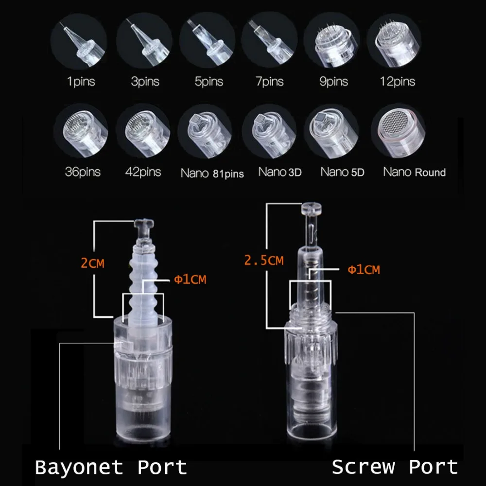 

10PCS Screw Port Replaced Needles For DR. N2 M7 M5 Needle Cartridges 1 3 9 12 24 36 42 Nano Needle Tips Dropshipping