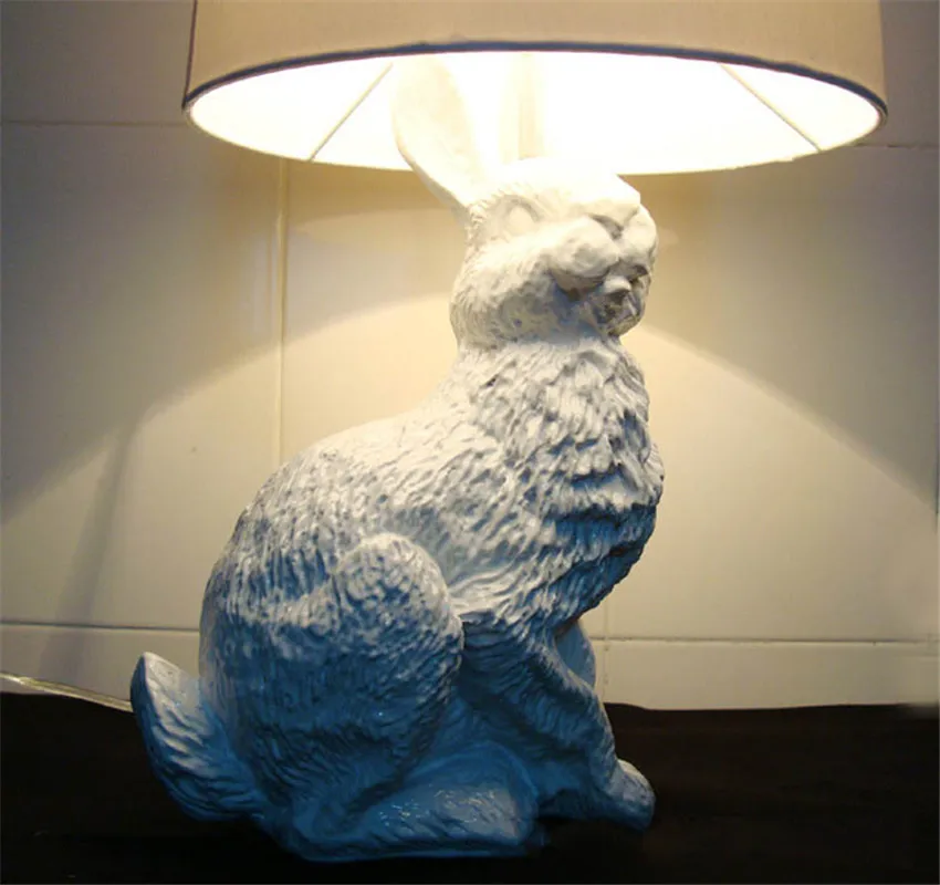 Современные Простые полимерные настольные лампы с кроликом для гостиной