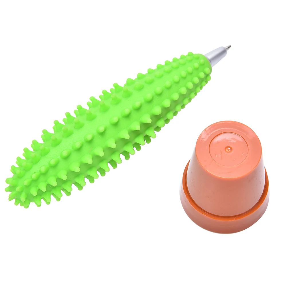 1 шт. мягкая резиновая шариковая ручка в форме кактуса инструмент для письма