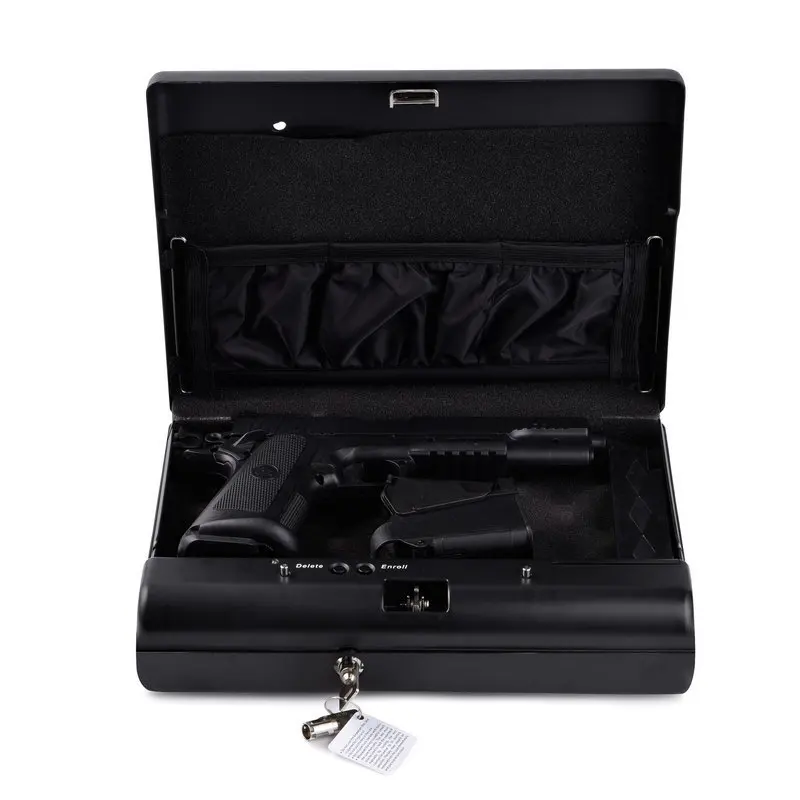 Biometrics портативный ящик Органайзер биометрический пистолет безопасности Мини пистолеты безопасности оружие сильный Чехол ювелирные изделия лучший подарок безопасность