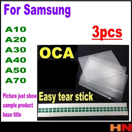 3 шт. OCA Оптический прозрачный клей для Samsung galaxy A10 A20 A30 A40 A50 A70 двухсторонняя