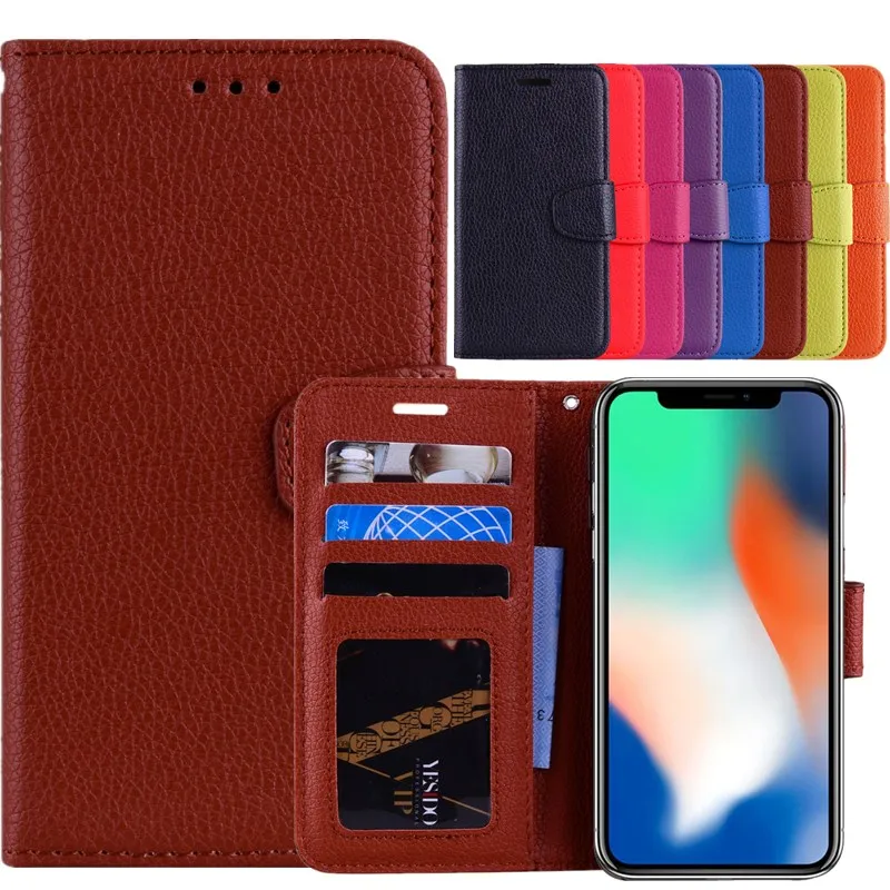 Для Apple iPhone 5 5S 6 6s Plus 7 8 X XS Max XR Роскошный кожаный флип-кошелек в стиле ретро личи с