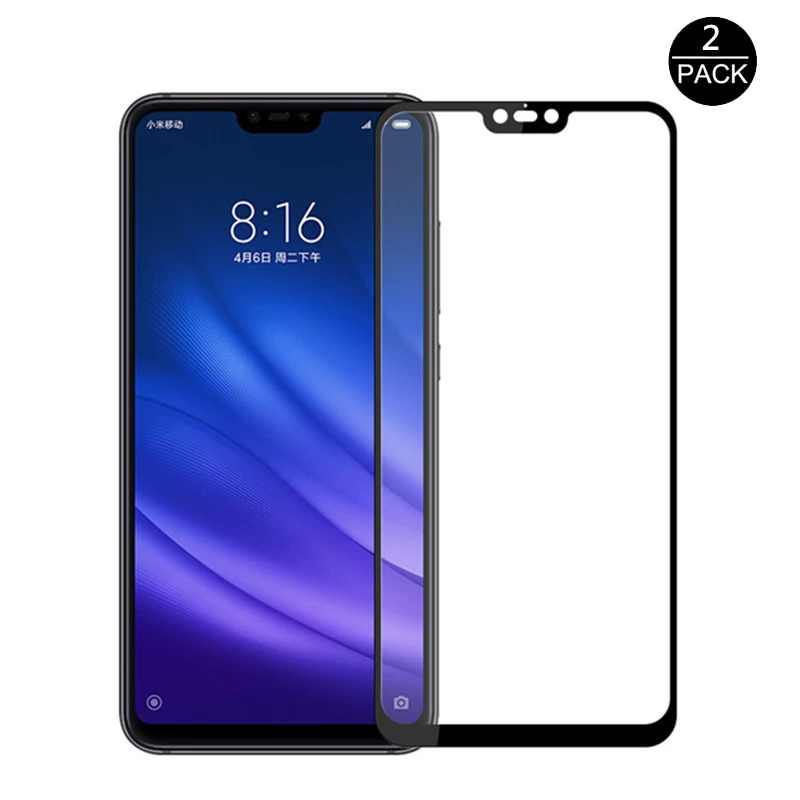 2 шт полное покрытие закаленное стекло для Xiaomi Mi 8 Lite 9H против царапин безопасная защита экрана стекло для Xiaomi Mi 8 Pro