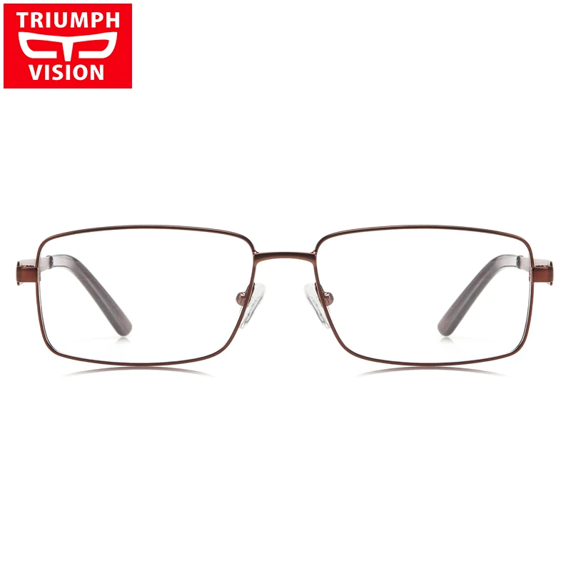 TRIUMPH VISION прямоугольные тонкие металлические очки в оправе ультралегкие по