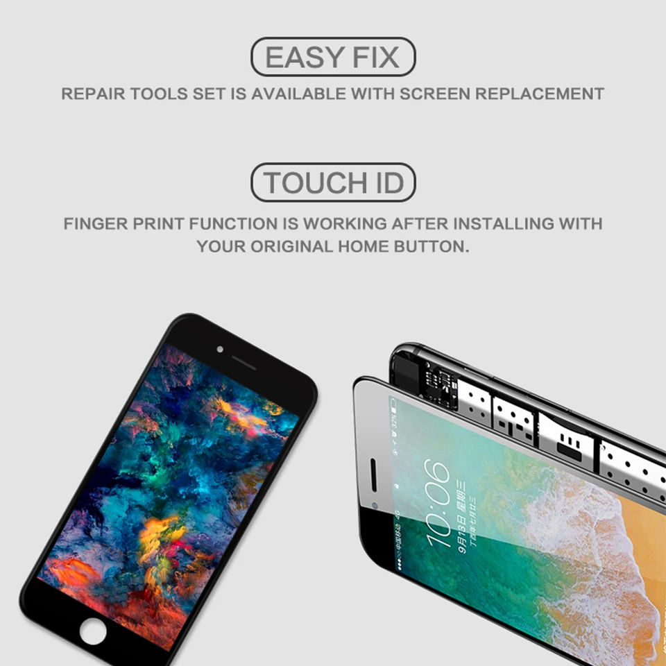 AAAAA качественный Полный комплект ЖК дисплей для iPhone 6 S Plus широкоформатный lcd экран